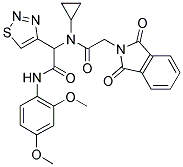 N-CYCLOPROPYL-N-(2-(2,4-DIMETHOXYPHENYLAMINO)-2-OXO-1-(1,2,3-THIADIAZOL-4-YL)ETHYL)-2-(1,3-DIOXOISOINDOLIN-2-YL)ACETAMIDE Struktur