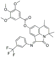 (E)-4,4,6-TRIMETHYL-2-OXO-1-(3-(TRIFLUOROMETHYL)PHENYLIMINO)-2,4-DIHYDRO-1H-PYRROLO[3,2,1-IJ]QUINOLIN-8-YL Struktur