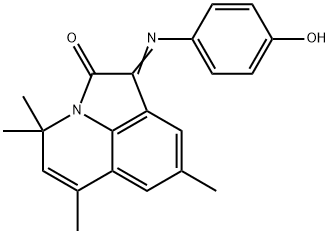 (1E)-1-[(4-HYDROXYPHENYL)IMINO]-4,4,6,8-TETRAMETHYL-4H-PYRROLO[3,2,1-IJ]QUINOLIN-2(1H)-ONE Struktur