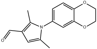 1-(2,3-DIHYDRO-1,4-BENZODIOXIN-6-YL)-2,5-DIMETHYL-1H-PYRROLE-3-CARBALDEHYDE Struktur