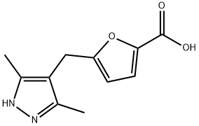 5-(3,5-DIMETHYL-1H-PYRAZOL-4-YLMETHYL)-FURAN-2-CARBOXYLIC ACID Struktur