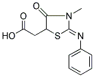 (3-METHYL-4-OXO-2-PHENYLIMINO-THIAZOLIDIN-5-YL)-ACETIC ACID Struktur