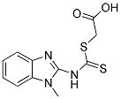 (1-METHYL-1H-BENZOIMIDAZOL-2-YLTHIOCARBAMOYLSULFANYL)-ACETIC ACID Struktur