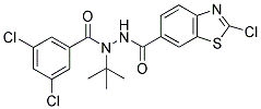 N-TERT-BUTYL-N'-(2-CHLORO-BENZOTHIAZOLE-6-CARBONYL)-HYDRAZIDE-3,5-DICHLORO-BENZOIC ACID Struktur