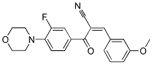 (Z)-2-(3-FLUORO-4-MORPHOLINOBENZOYL)-3-(3-METHOXYPHENYL)-2-PROPENENITRILE Struktur