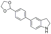 5-(4-[1,3]DIOXOLAN-2-YL-PHENYL)-2,3-DIHYDRO-1H-INDOLE Struktur