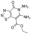 ETHYL 5,6-DIAMINO-4-OXO-4,5-DIHYDRO[1,2,3]THIADIAZOLO[4,5-C]PYRIDINE-7-CARBOXYLATE Struktur