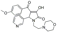 3-HYDROXY-4-(4-METHOXYBENZOYL)-1-(2-MORPHOLINOETHYL)-5-(PYRIDIN-3-YL)-1H-PYRROL-2(5H)-ONE Struktur