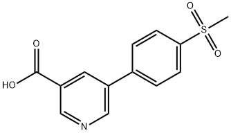 5-[4-(METHYLSULFONYL)PHENYL]NICOTINIC ACID Struktur