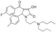 1-[3-(DIBUTYLAMINO)PROPYL]-4-(4-FLUOROBENZOYL)-3-HYDROXY-5-(4-METHYLPHENYL)-1,5-DIHYDRO-2H-PYRROL-2-ONE Struktur