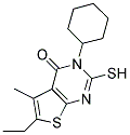 3-CYCLOHEXYL-6-ETHYL-2-MERCAPTO-5-METHYLTHIENO[2,3-D]PYRIMIDIN-4(3H)-ONE Struktur