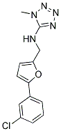 N-((5-(3-CHLOROPHENYL)-2-FURYL)METHYL)-1-METHYL-1H-TETRAZOL-5-AMINE Struktur