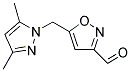 5-[(3,5-DIMETHYL-1H-PYRAZOL-1-YL)METHYL]-3-ISOXAZOLECARBALDEHYDE Struktur