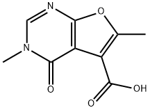 3,6-DIMETHYL-4-OXO-3,4-DIHYDROFURO[2,3-D]PYRIMIDINE-5-CARBOXYLIC ACID Struktur