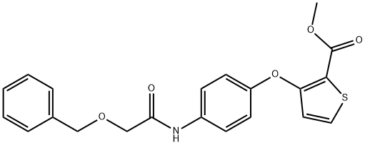 METHYL 3-(4-([2-(BENZYLOXY)ACETYL]AMINO)PHENOXY)-2-THIOPHENECARBOXYLATE Struktur