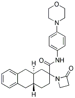 (4AR,9AS)-N-[4-(4-MORPHOLINYL)PHENYL]-2-(2-OXO-1-AZETIDINYL)-1,2,3,4,4A,9,9A,10-OCTAHYDRO-2-ANTHRACENECARBOXAMIDE Struktur