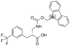 (R)-2-[(9H-FLUOREN-9-YLMETHOXYCARBONYLAMINO)-METHYL]-3-(3-TRIFLUOROMETHYL-PHENYL)-PROPIONIC ACID Struktur