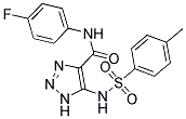 N-(4-FLUOROPHENYL)-5-{[(4-METHYLPHENYL)SULFONYL]AMINO}-1H-1,2,3-TRIAZOLE-4-CARBOXAMIDE Struktur