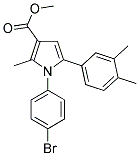 1-(4-BROMO-PHENYL)-5-(3,4-DIMETHYL-PHENYL)-2-METHYL-1H-PYRROLE-3-CARBOXYLIC ACID METHYL ESTER Struktur