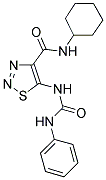 5-[(ANILINOCARBONYL)AMINO]-N-CYCLOHEXYL-1,2,3-THIADIAZOLE-4-CARBOXAMIDE Struktur