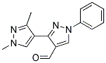 1',3'-DIMETHYL-1-PHENYL-1 H ,1' H-[3,4']BIPYRAZOLYL-4-CARBALDEHYDE Struktur