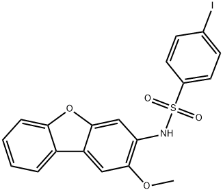 4-IODO-N-(2-METHOXYDIBENZO[B,D]FURAN-3-YL)BENZENESULFONAMIDE Struktur
