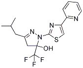 3-ISOBUTYL-1-(4-PYRIDIN-2-YL-1,3-THIAZOL-2-YL)-5-(TRIFLUOROMETHYL)-4,5-DIHYDRO-1H-PYRAZOL-5-OL Struktur