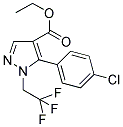 5-(4-CHLORO-PHENYL)-1-(2,2,2-TRIFLUORO-ETHYL)-1H-PYRAZOLE-4-CARBOXYLIC ACID ETHYL ESTER Struktur