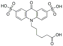 6-[2',7'-DISULFO-9'(10'H)-ACRIDONE-10'Y1]HEXANOIC ACID Struktur