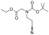 TERT-BUTYL-(ETHOXYCARBONYLMETHYL)-2-CYANOETHYLCARBAMATE Struktur