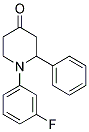 1-N-(3'-FLUOROPHENYL)-2-PHENYL-PIPERIDIN-4-ONE Struktur