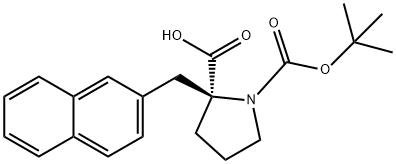 BOC-(S)-ALPHA-(2-NAPHTHALENYLMETHYL)-PROLINE Struktur