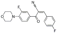 (Z)-2-(3-FLUORO-4-MORPHOLINOBENZOYL)-3-(4-FLUOROPHENYL)-2-PROPENENITRILE Struktur