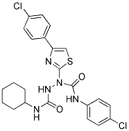 N1-(4-CHLOROPHENYL)-1-(4-(4-CHLOROPHENYL)THIAZOL-2-YL)-N2-CYCLOHEXYLHYDRAZINE-1,2-DICARBOXAMIDE Struktur