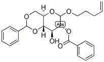 PENT-4-ENYL-2-O-BENZOYL-4,6-O-BENZYLIDINE-D-GLUCOPYRANOSIDE Struktur