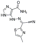 5-{(2Z)-2-[CYANO(4-METHYL-1,3-THIAZOL-2-YL)METHYLENE]HYDRAZINO}-1H-IMIDAZOLE-4-CARBOXAMIDE Struktur