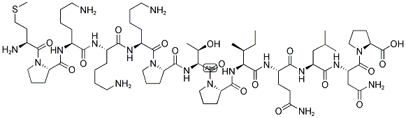 H-MET-PRO-LYS-LYS-LYS-PRO-THR-PRO-ILE-GLN-LEU-ASN-PRO-OH Struktur