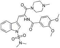 (Z)-N-(1-(1-(N,N-DIMETHYLSULFAMOYL)-1H-INDOL-3-YL)-3-(4-METHYLPIPERAZIN-1-YL)-3-OXOPROP-1-EN-2-YL)-3,4-DIMETHOXYBENZAMIDE Struktur