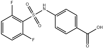 4-([(2,6-DIFLUOROPHENYL)SULFONYL]AMINO)BENZOIC ACID Struktur