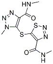 N-METHYL-5-({1-METHYL-4-[(METHYLAMINO)CARBONYL]-1H-1,2,3-TRIAZOL-5-YL}THIO)-1,2,3-THIADIAZOLE-4-CARBOXAMIDE Struktur