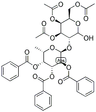 3,4,6-TRI-O-ACETYL-2-O-(2',3',4'-TRI-O-BENZOYL-A-L-FUCOPYRANOSYL)-GALACTOPYRANOSE Struktur