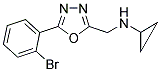 N-[[5-(2-BROMOPHENYL)-1,3,4-OXADIAZOL-2-YL]METHYL]-N-CYCLOPROPYLAMINE Struktur