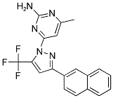 4-METHYL-6-[3-(2-NAPHTHYL)-5-(TRIFLUOROMETHYL)-1H-PYRAZOL-1-YL]PYRIMIDIN-2-AMINE Struktur