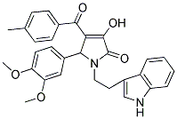 5-(3,4-DIMETHOXYPHENYL)-3-HYDROXY-1-[2-(1H-INDOL-3-YL)ETHYL]-4-(4-METHYLBENZOYL)-1,5-DIHYDRO-2H-PYRROL-2-ONE Struktur