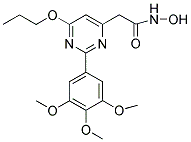 N-HYDROXY-2-[6-PROPOXY-2-(3,4,5-TRIMETHOXY-PHENYL)-PYRIMIDIN-4-YL]-ACETAMIDE Struktur