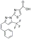 2-[3-[(Z)-2-PHENYLVINYL]-5-(TRIFLUOROMETHYL)-1H-PYRAZOL-1-YL]-1,3-THIAZOLE-4-CARBOXYLIC ACID Struktur