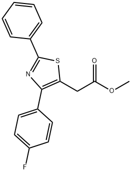 METHYL 2-[4-(4-FLUOROPHENYL)-2-PHENYL-1,3-THIAZOL-5-YL]ACETATE Struktur