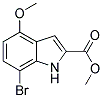 7-BROMO-4-METHOXY-1H-INDOLE-2-CARBOXYLIC ACID METHYL ESTER Struktur