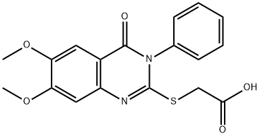 (6,7-DIMETHOXY-4-OXO-3-PHENYL-3,4-DIHYDRO-QUINAZOLIN-2-YLSULFANYL)-ACETIC ACID Struktur