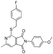 4-[(4-FLUOROBENZYL)THIO]-2-(4-METHOXYPHENYL)-6-METHYL-1H-PYRROLO[3,4-C]PYRIDINE-1,3(2H)-DIONE Struktur